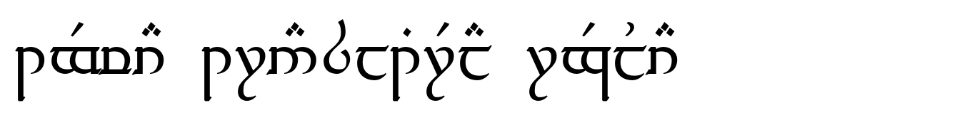 Tengwar Transliteral regular